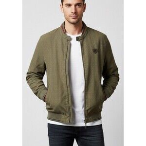 Rare- Vintage Richman Green Bomber Jacket XL 2003 100% Cotton Rugged Outdoor